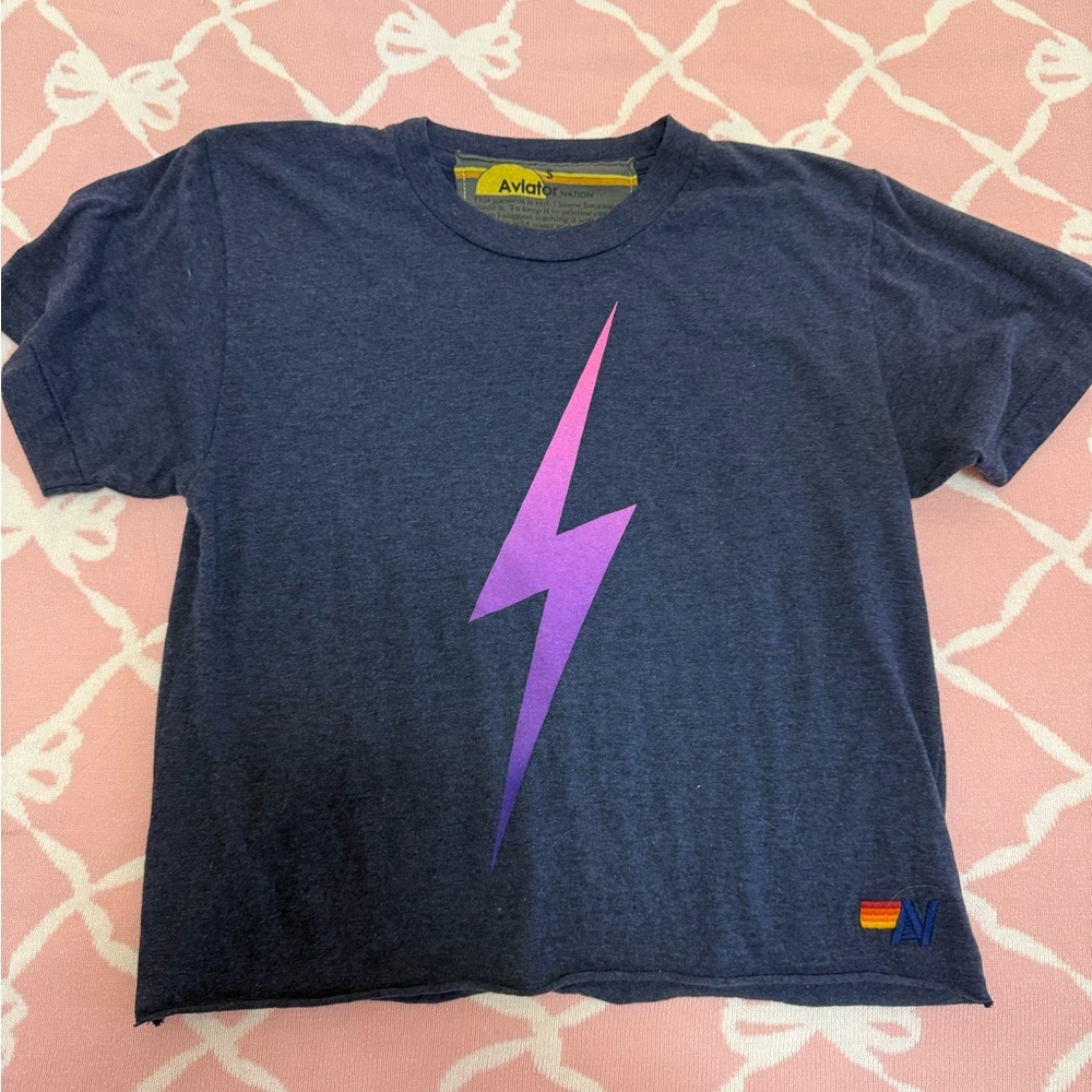 aviator nation lighting bolt tee